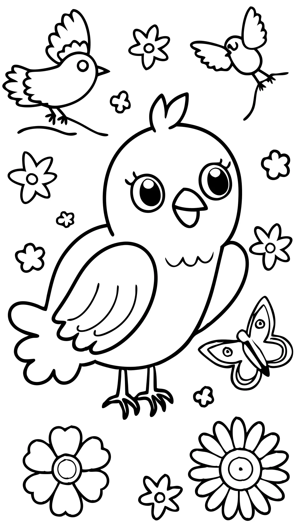 cute bird coloring pages